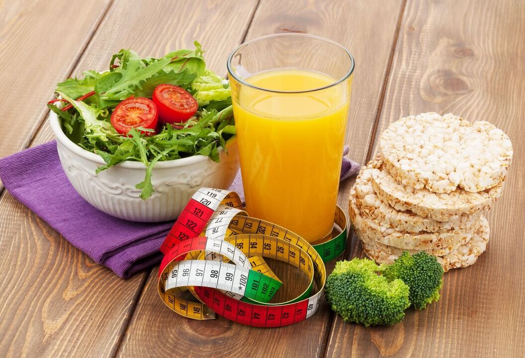 Nutrição adequada útil que promove a perda de peso em um mês
