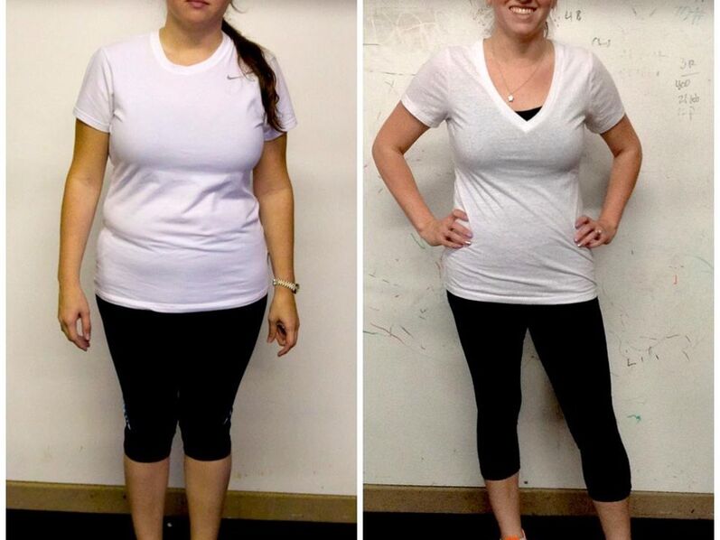 Menina antes e depois de perder peso com a dieta Dukan